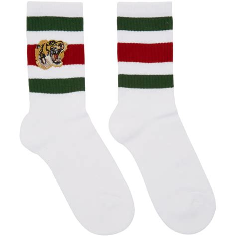 gucci tiger print socks|gucci embroidered tiger socks.